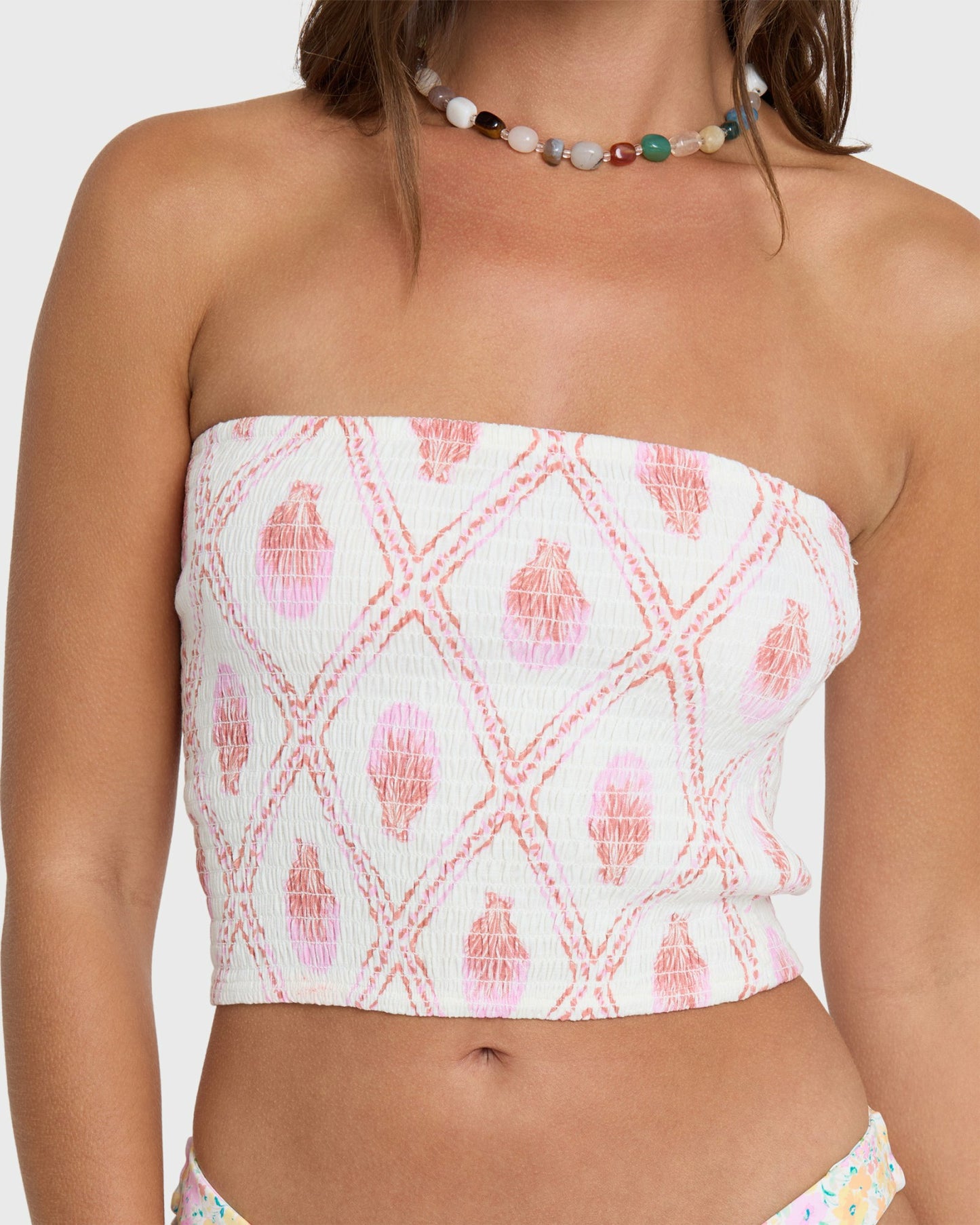 Billabong Women's Keep It Simple Shell Ya Later Tube Top - Salt Crystal