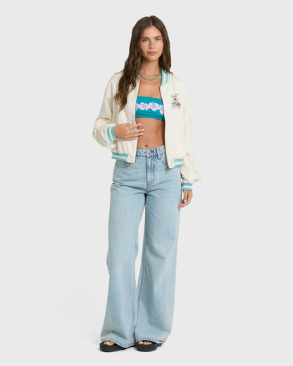 Billabong Women's Sea Friends Bomber Jacket - White Cap