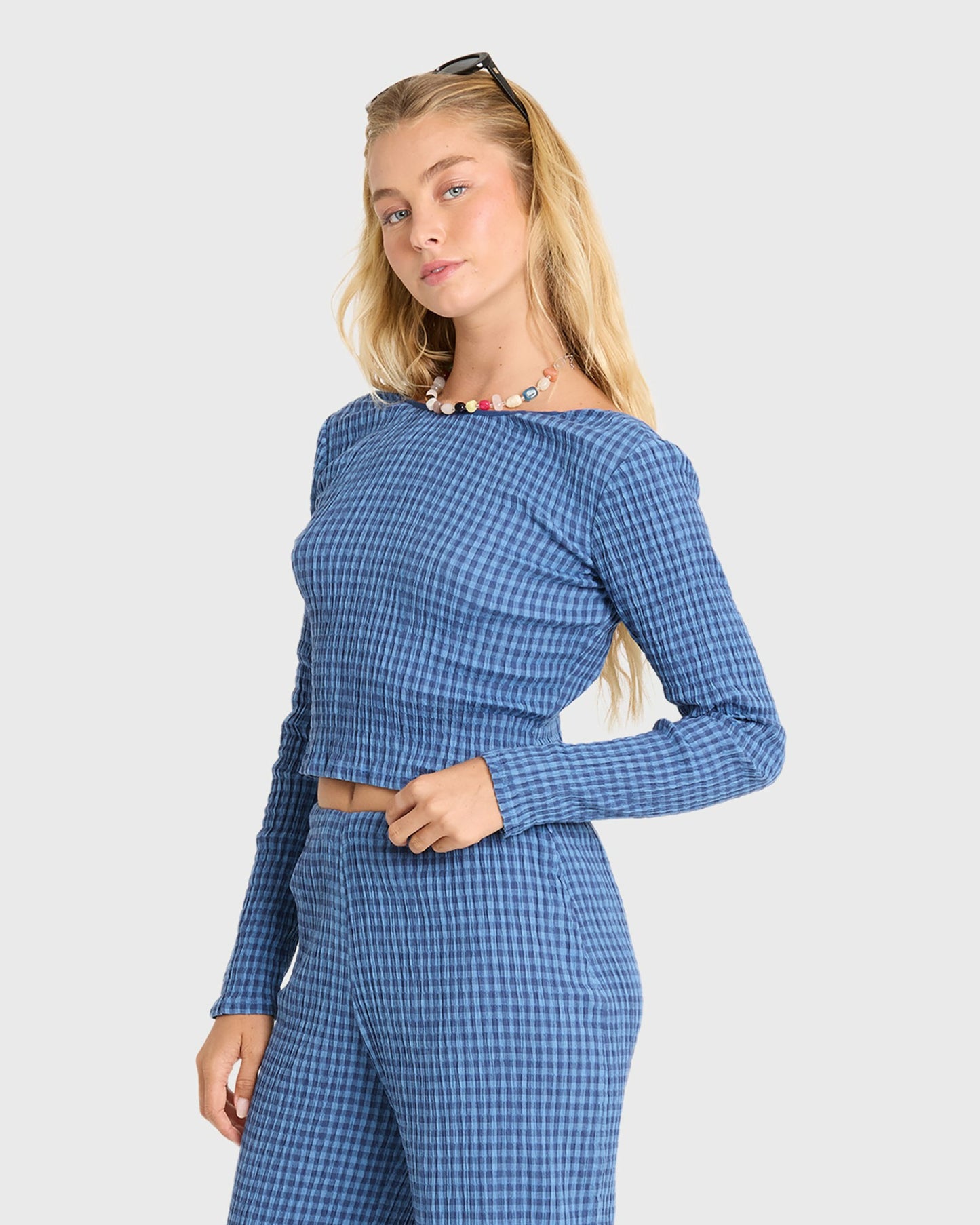 Billabong Women's Twilight Dreamer Long Sleeve Woven Shirt - True Navy