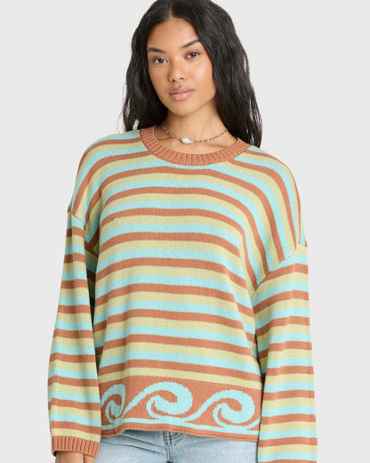 Billabong Women's Bayside Crewneck Sweater - Sugar Almond