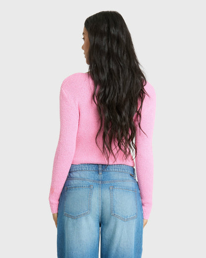 Billabong Women's Good Luck Cardigan - Prism Pink