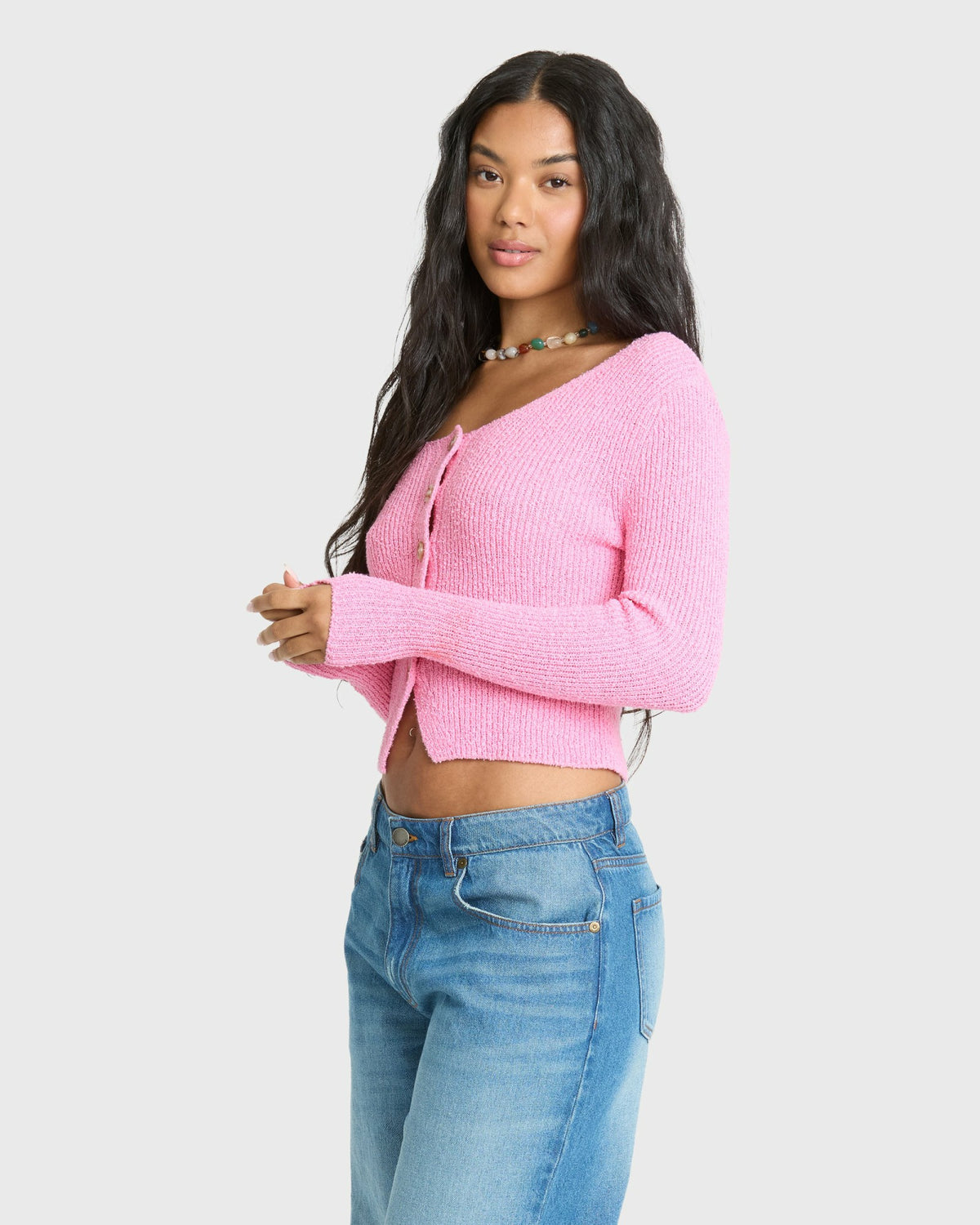 Billabong Women's Good Luck Cardigan - Prism Pink