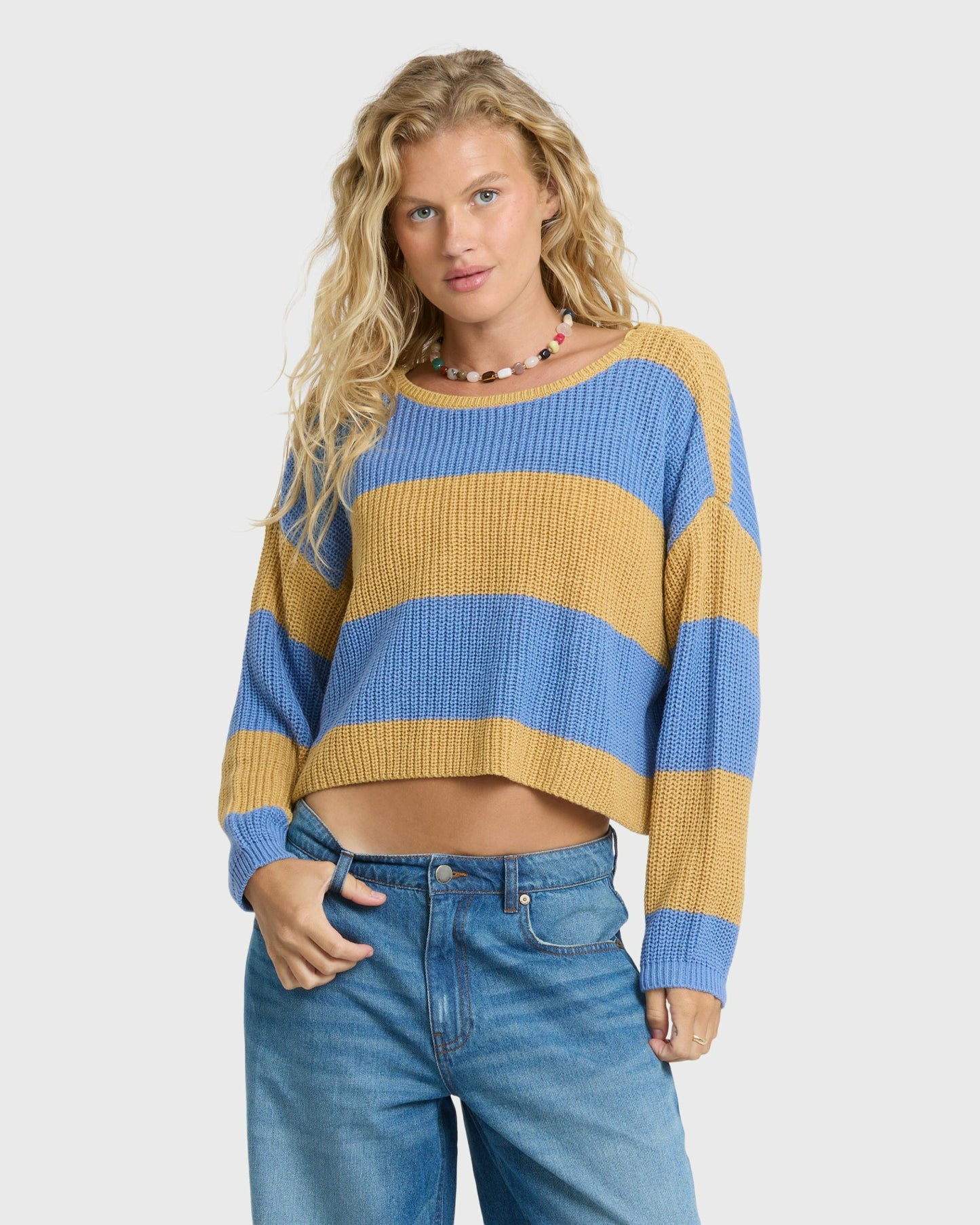 Billabong Women's Lit Light Crewneck Sweater - Curry