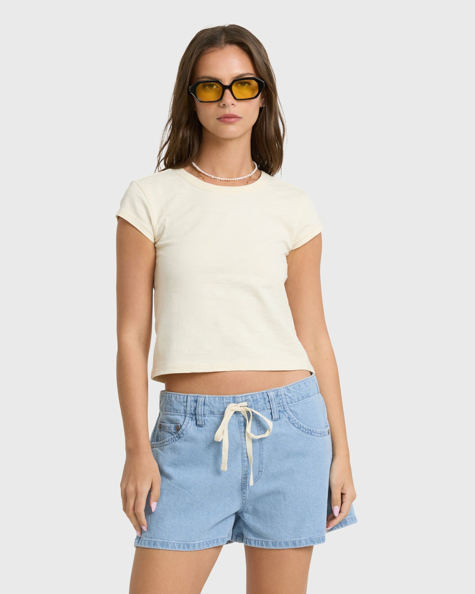 Billabong Women's Jade Saltwashed Denim Shorts - Sea Blue