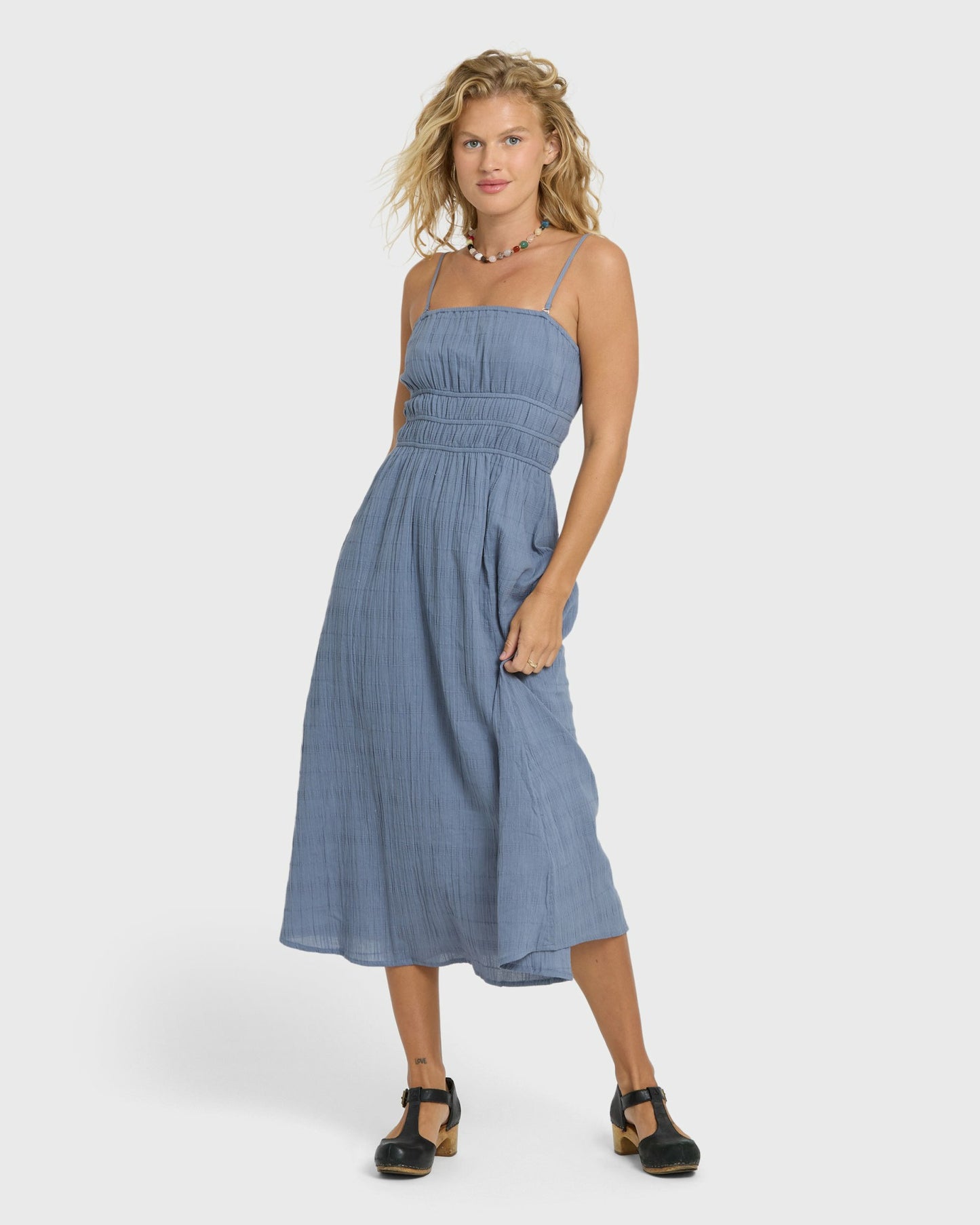 Billabong Women's In The Sky 2 Midi Dress - Blue Smoke
