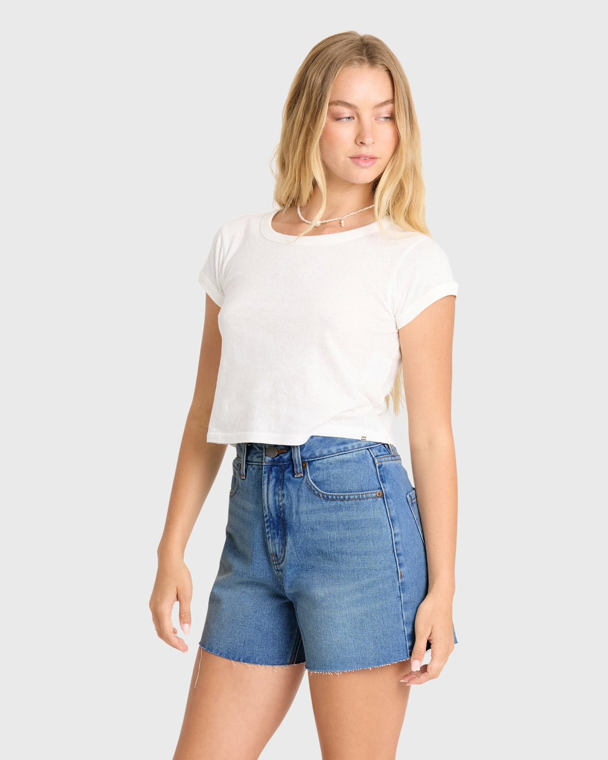 Billabong Women's Riley Cut-Off Denim Shorts - Pacific Wash