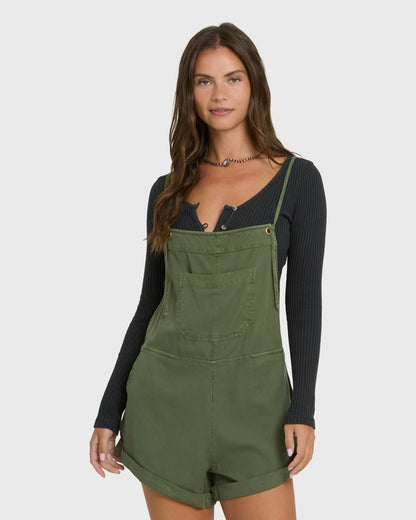 Billabong Women's Wild Pursuit Overall Romper - Canteen