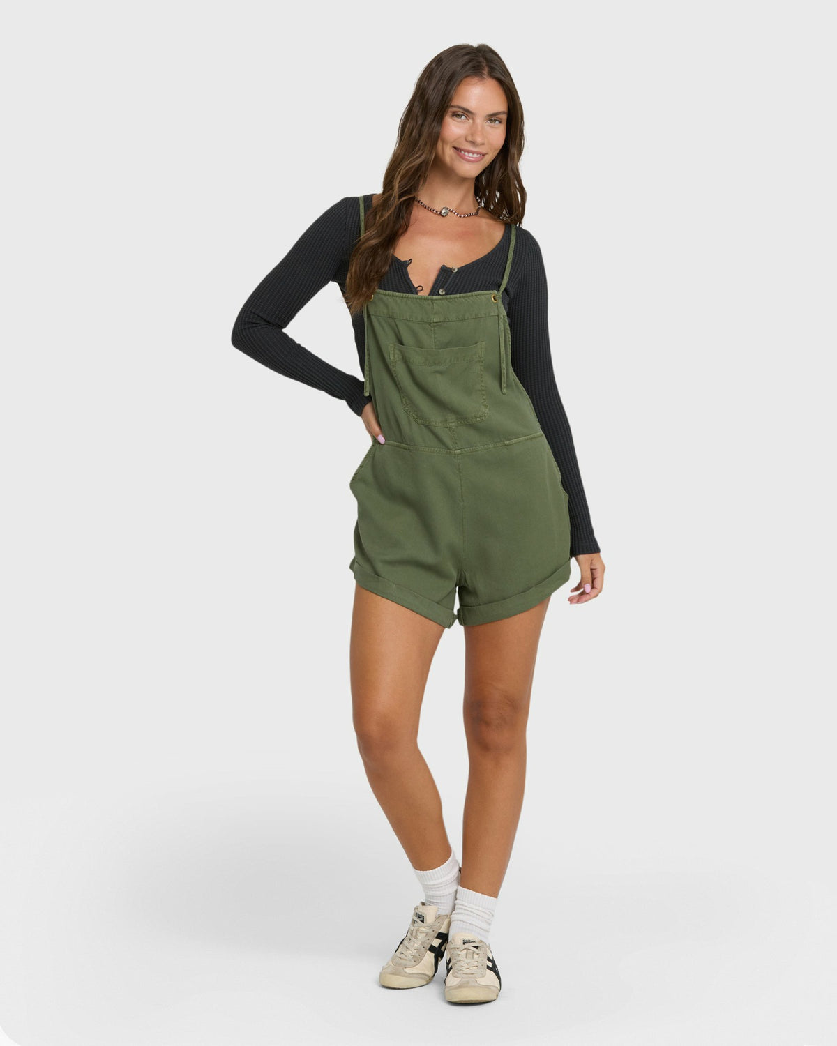 Billabong Women's Wild Pursuit Overall Romper - Canteen