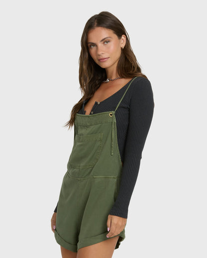 Billabong Women's Wild Pursuit Overall Romper - Canteen