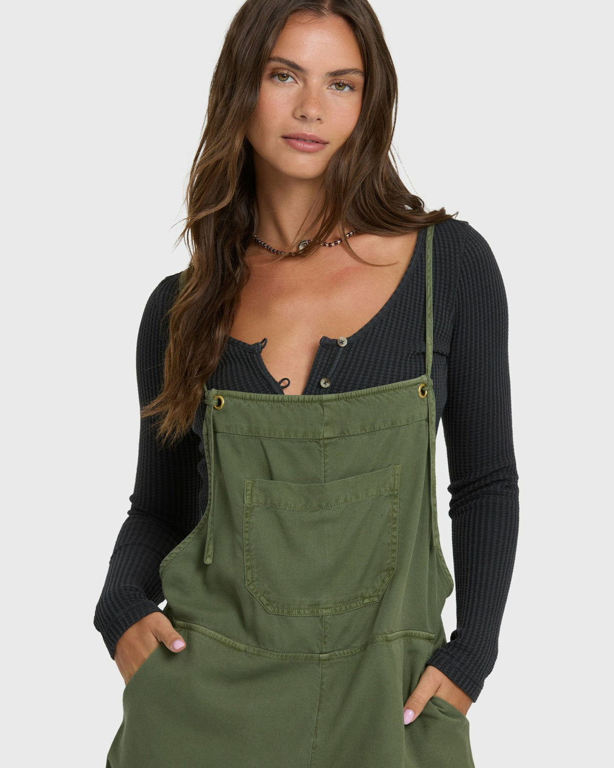 Billabong Women's Wild Pursuit Overall Romper - Canteen