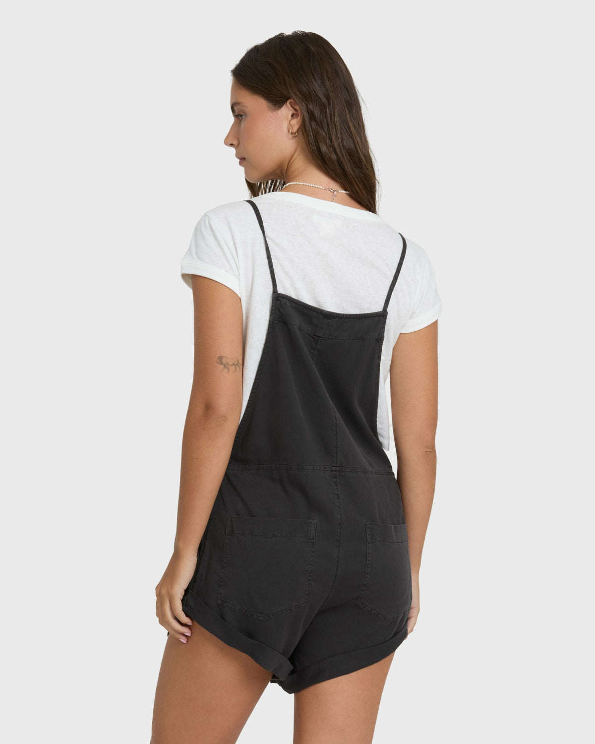 Billabong Women's Wild Pursuit Overall Romper - Off Black
