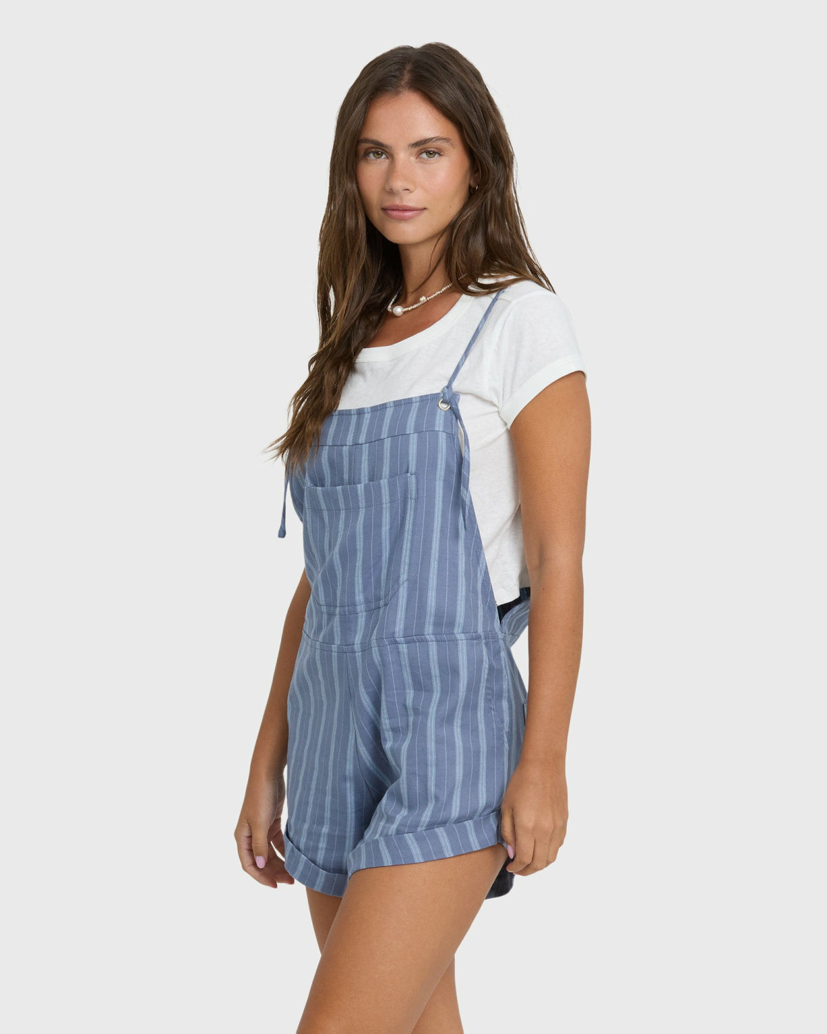Billabong Women's Wild Pursuit Overall Romper - Blue Smoke