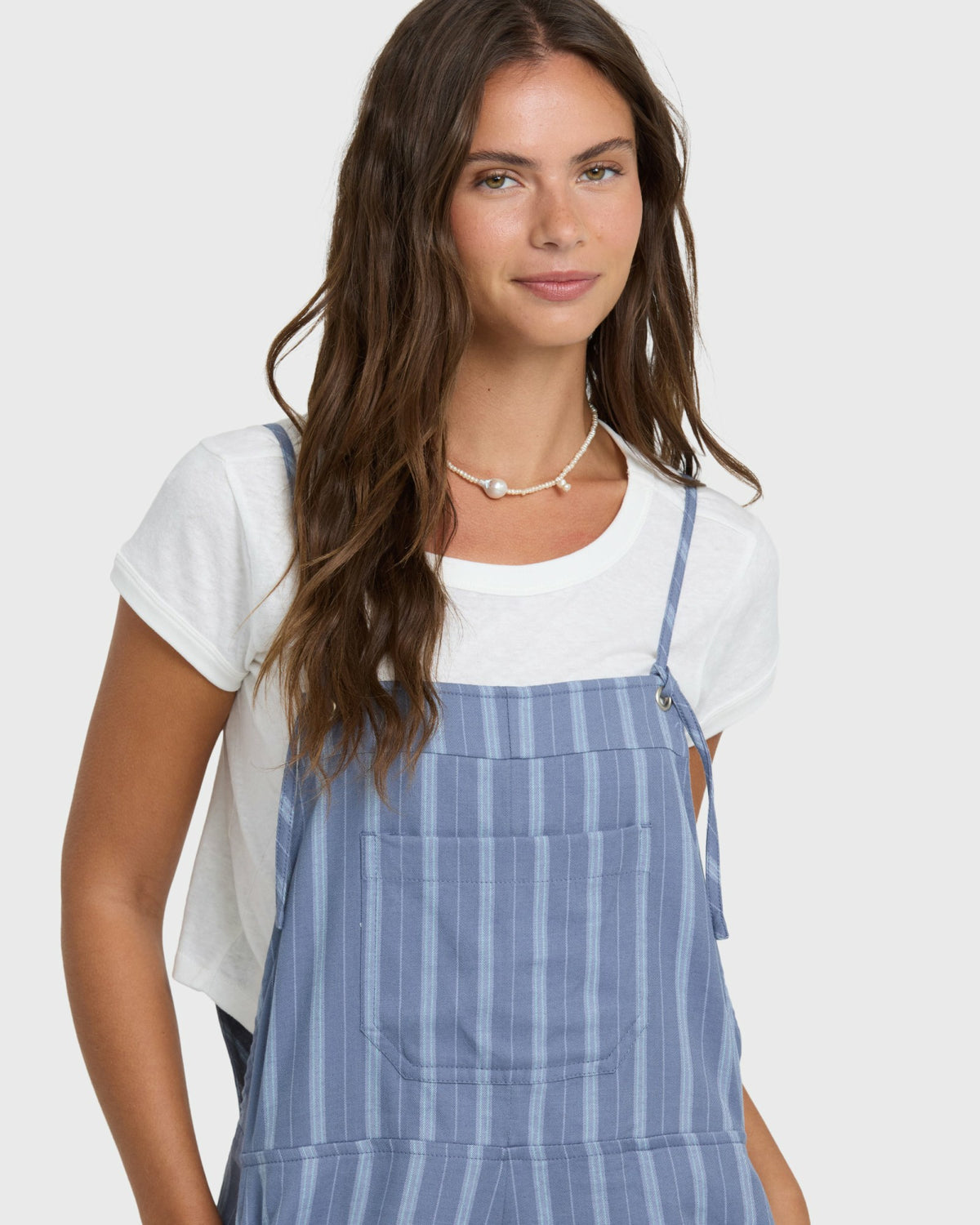 Billabong Women's Wild Pursuit Overall Romper - Blue Smoke