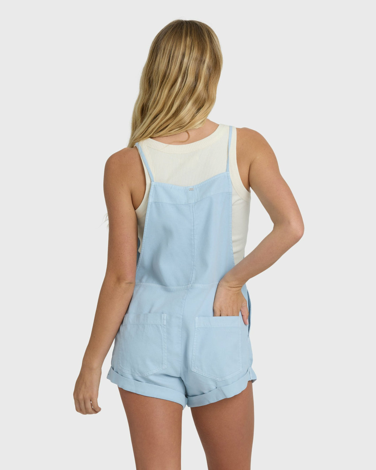 Billabong Women's Wild Pursuit Yarn-Dyed Overalls - Washed Chambray