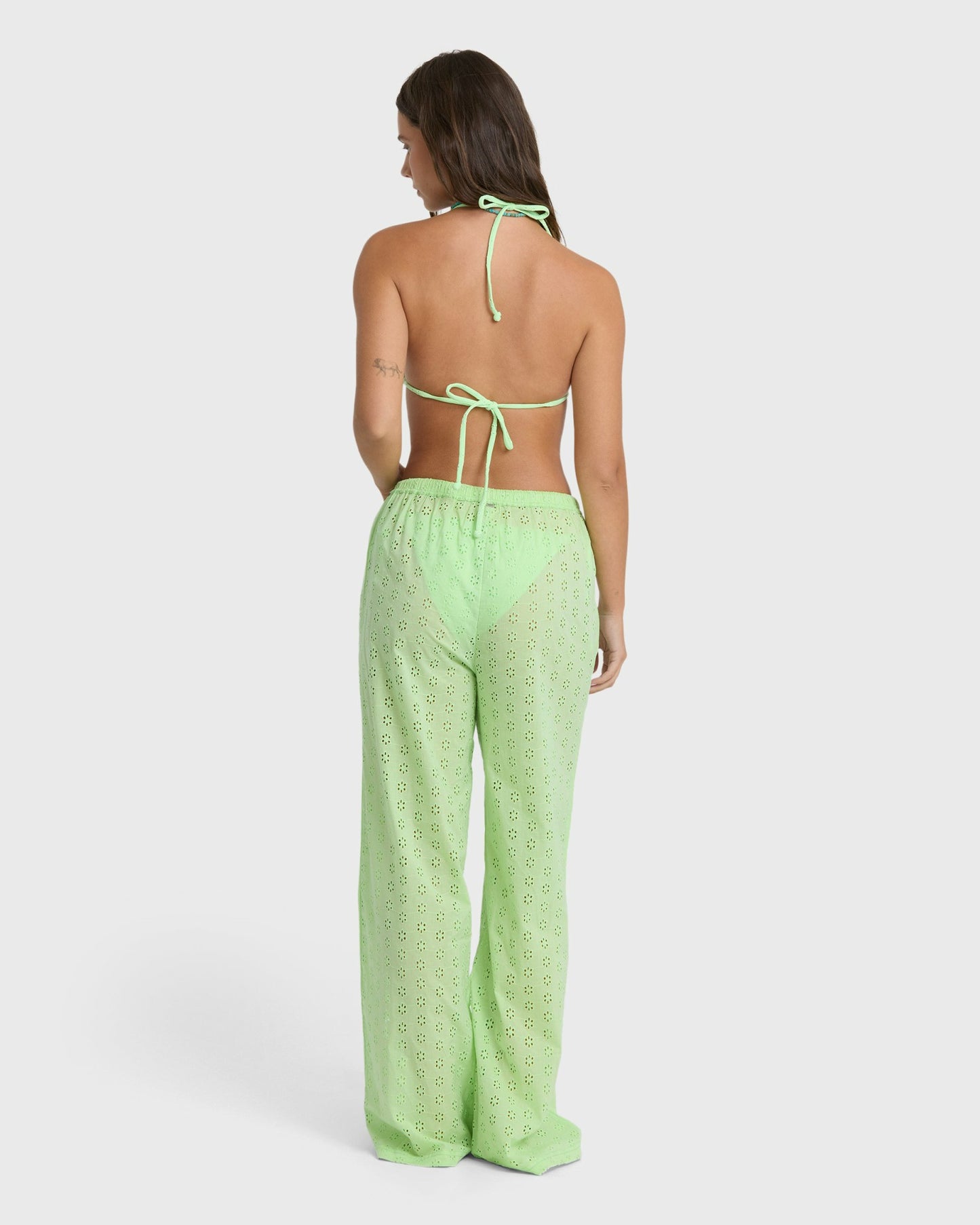 Billabong Women's Sun Lit Cover Up Pants - Green Glow