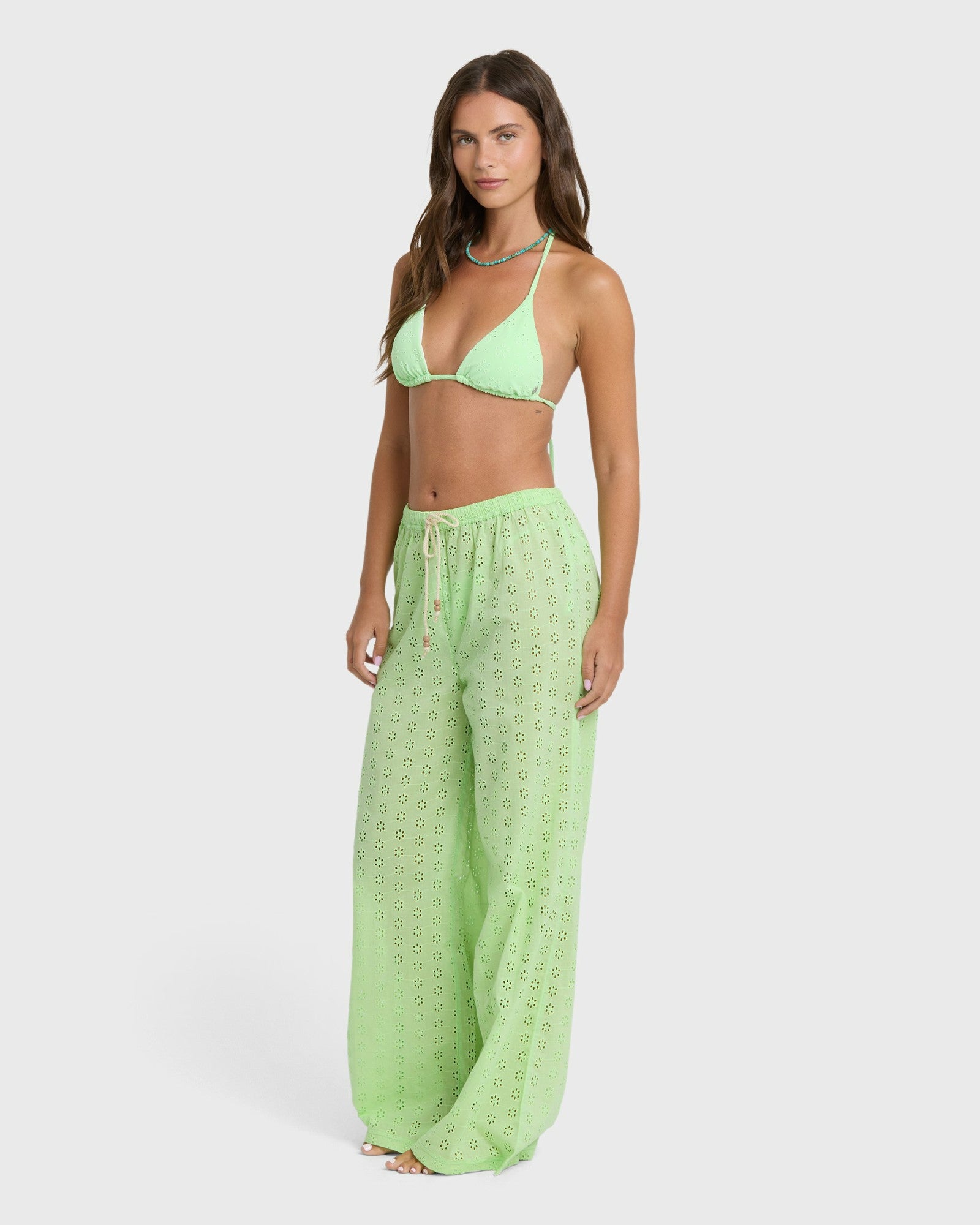 Billabong Women's Sun Lit Cover Up Pants - Green Glow
