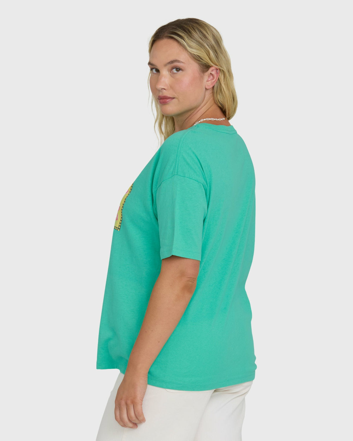 Billabong Women's Summer Heat Short Sleeve Knit Graphic T-Shirt - Green Tropics