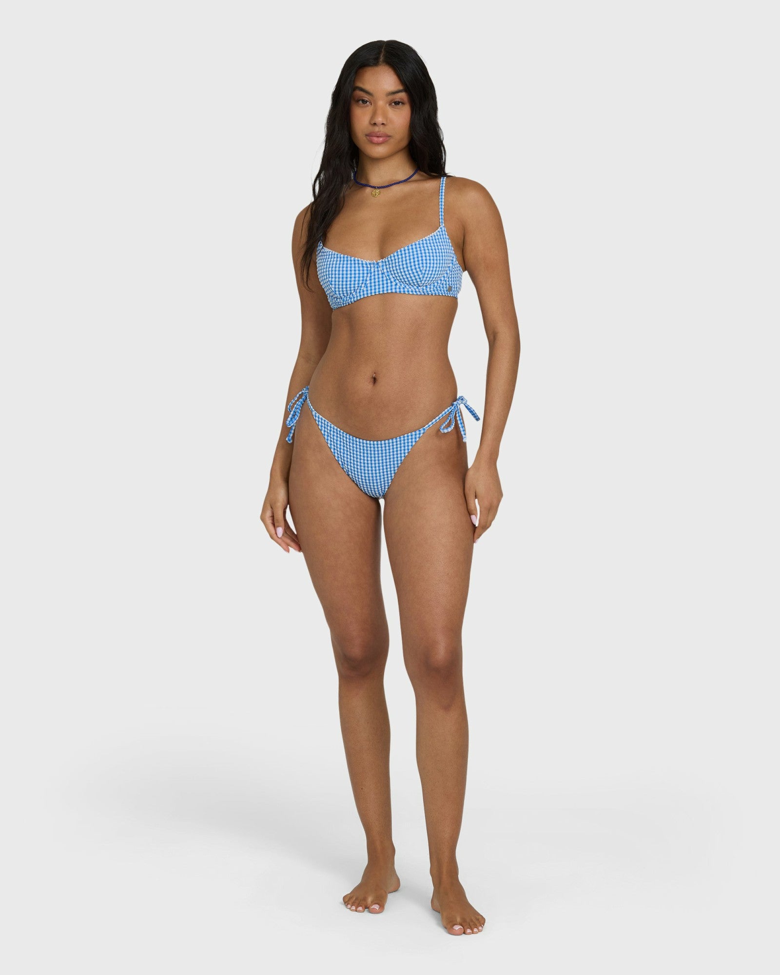 Billabong Women's Mini Wave Check Helena Underwire Bikini Top - True Blue