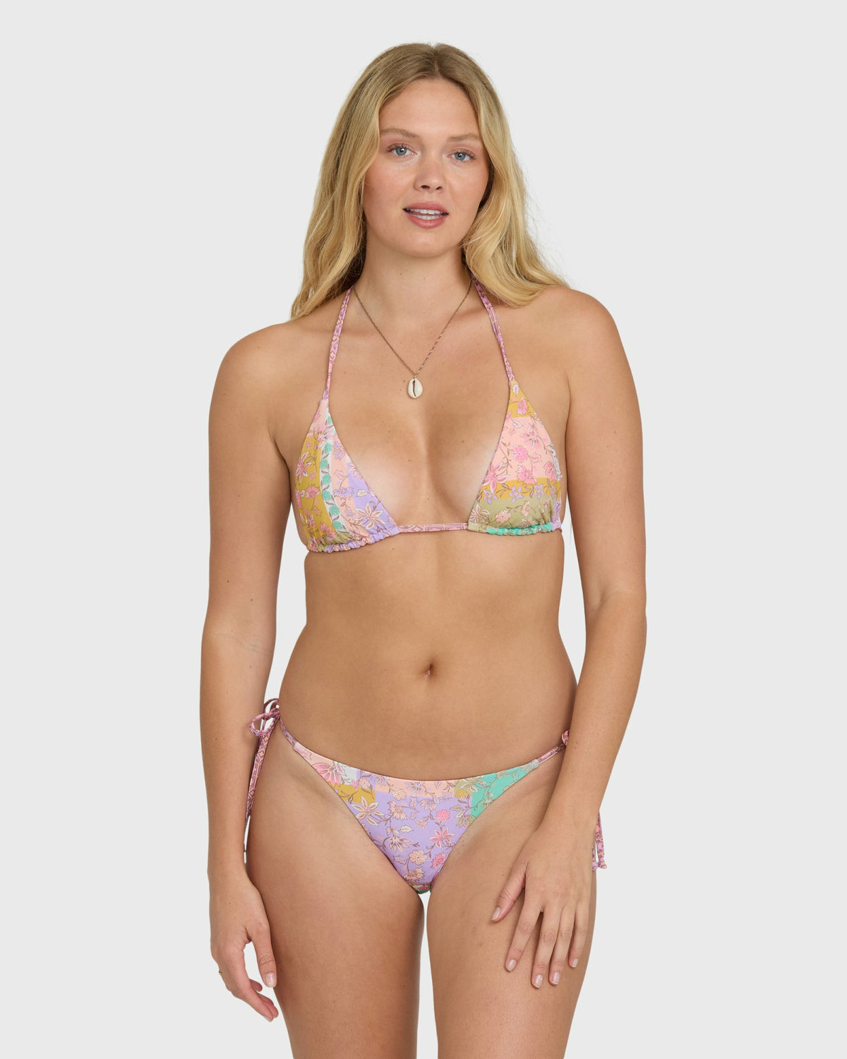 Billabong Women's Dreamy Daze Reversible Triangle Bikini Top - Sweet Lilac