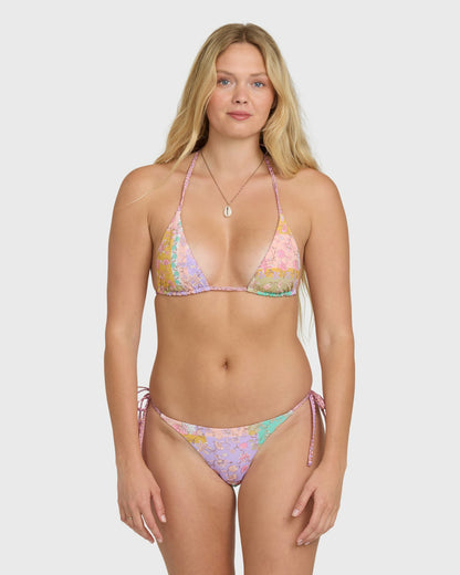Billabong Women's Dreamy Daze Reversible Tie-Side Tanga Bikini Bottoms - Sweet Lilac
