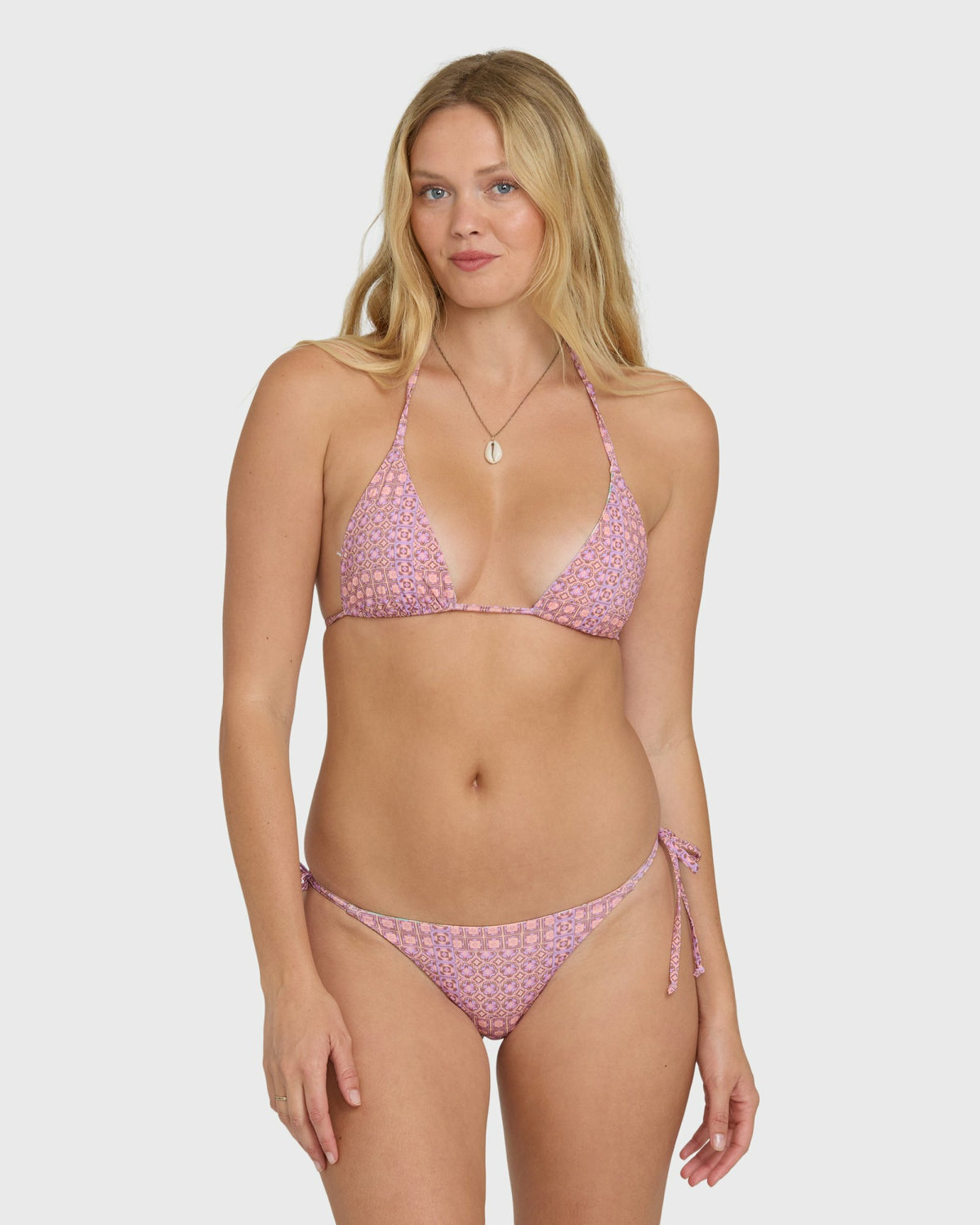 Billabong Women's Dreamy Daze Reversible Tie-Side Tanga Bikini Bottoms - Sweet Lilac