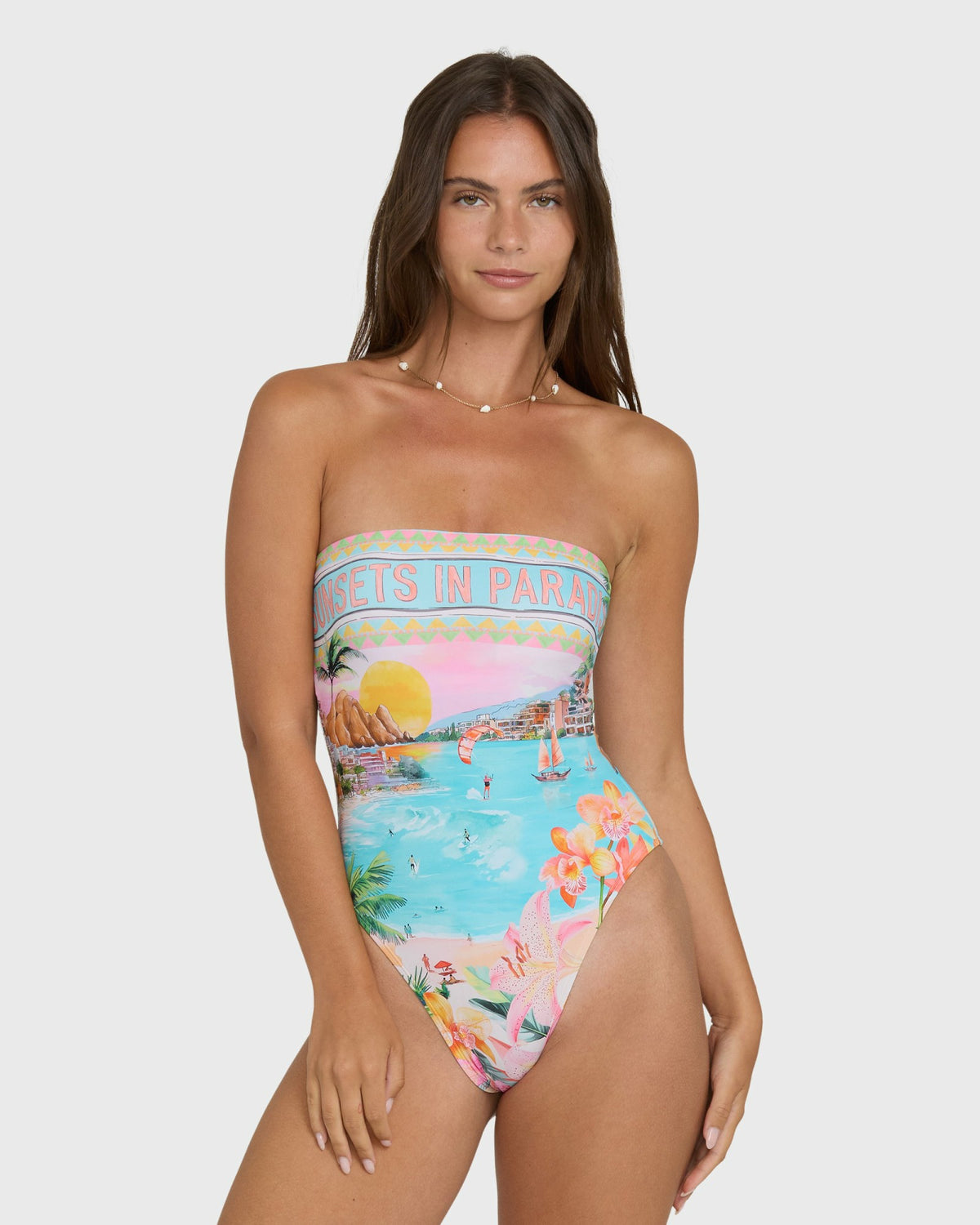 Billabong Women's Paradise Sun Tully Hawaii One-Piece Swimsuit - Ocean Spray