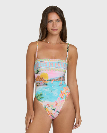 Billabong Women's Paradise Sun Tully Hawaii One-Piece Swimsuit - Ocean Spray