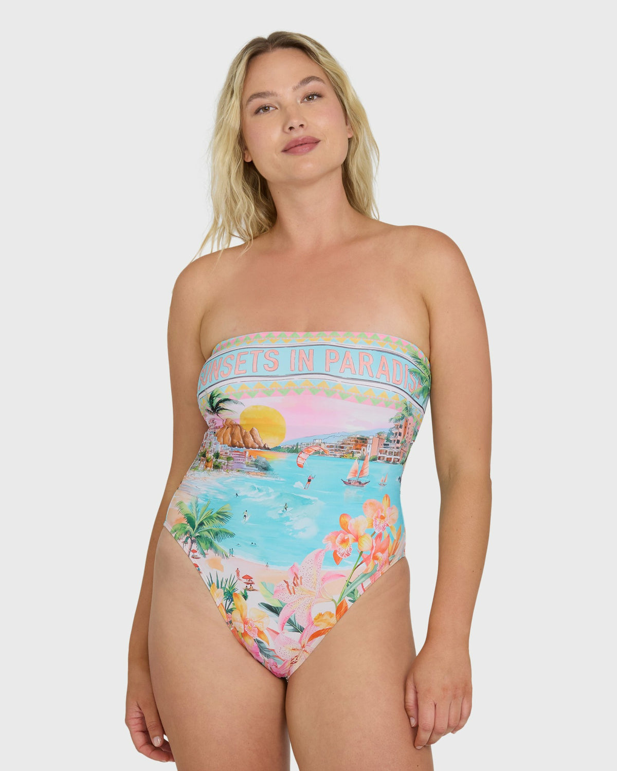 Billabong Women's Paradise Sun Tully Hawaii One-Piece Swimsuit - Ocean Spray