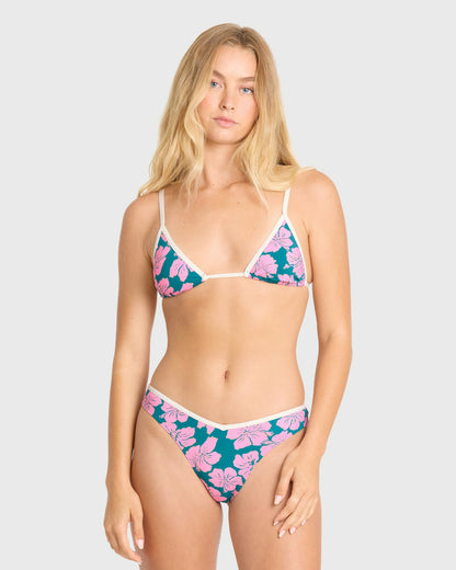 Billabong Women's Mahalo Baby Mini Slide Triangle Bikini Top - Deep Lagoon