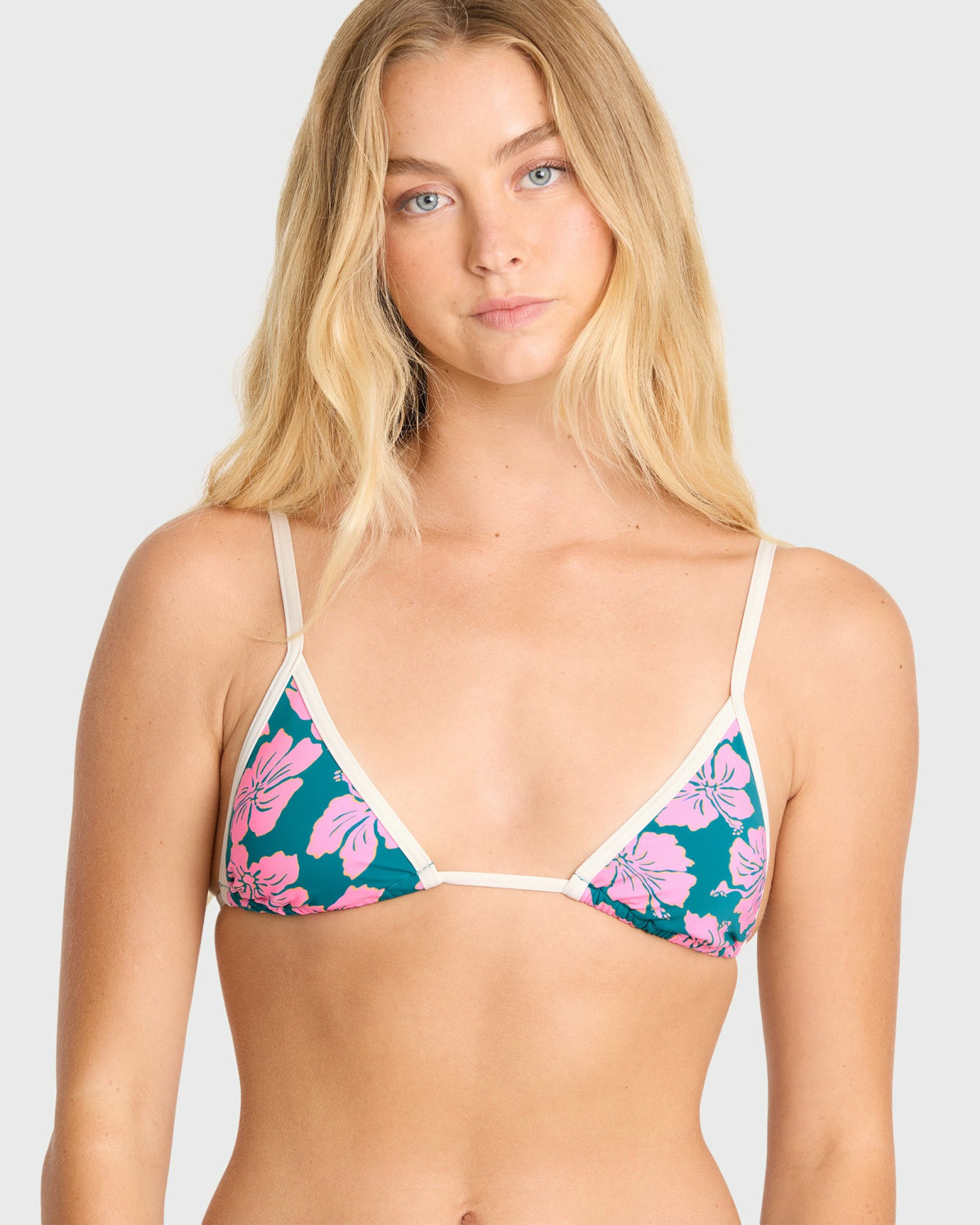 Billabong Women's Mahalo Baby Mini Slide Triangle Bikini Top - Deep Lagoon