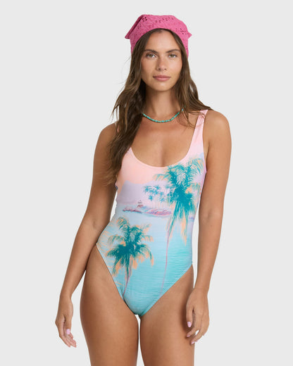 Billabong Women's Palm Bay Fiji One Piece Swimsuit - Waterfall