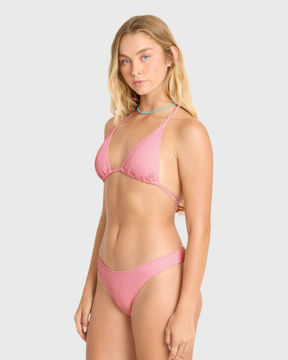 Billabong Women's Summer Hi Hike Bikini Bottoms - Pink Sand