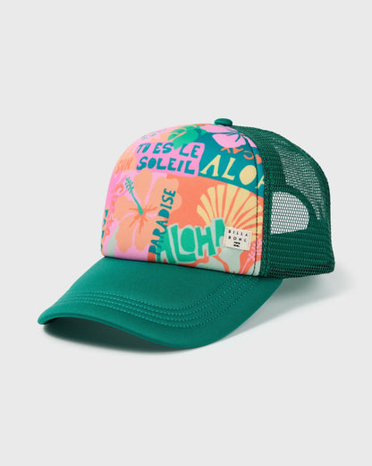 Billabong Women's Coastal Trucker Hat - Deep Lagoon Multi