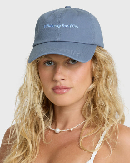 Billabong Women's Curved Bill Dad Cap Hat - Blue Smoke