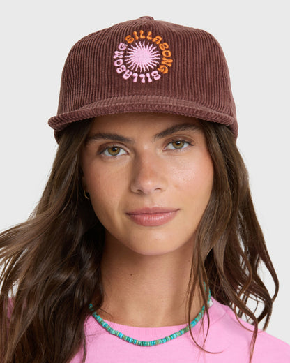 Billabong Women's Grandpa Corduroy Snapback Hat - Espresso