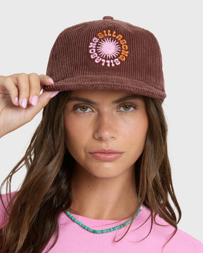 Billabong Women's Grandpa Corduroy Snapback Hat - Espresso