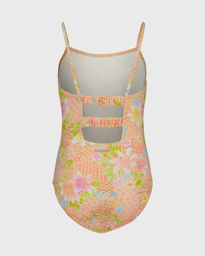 Billabong Women's Girls Crazy For Coral One Piece Swimsuit