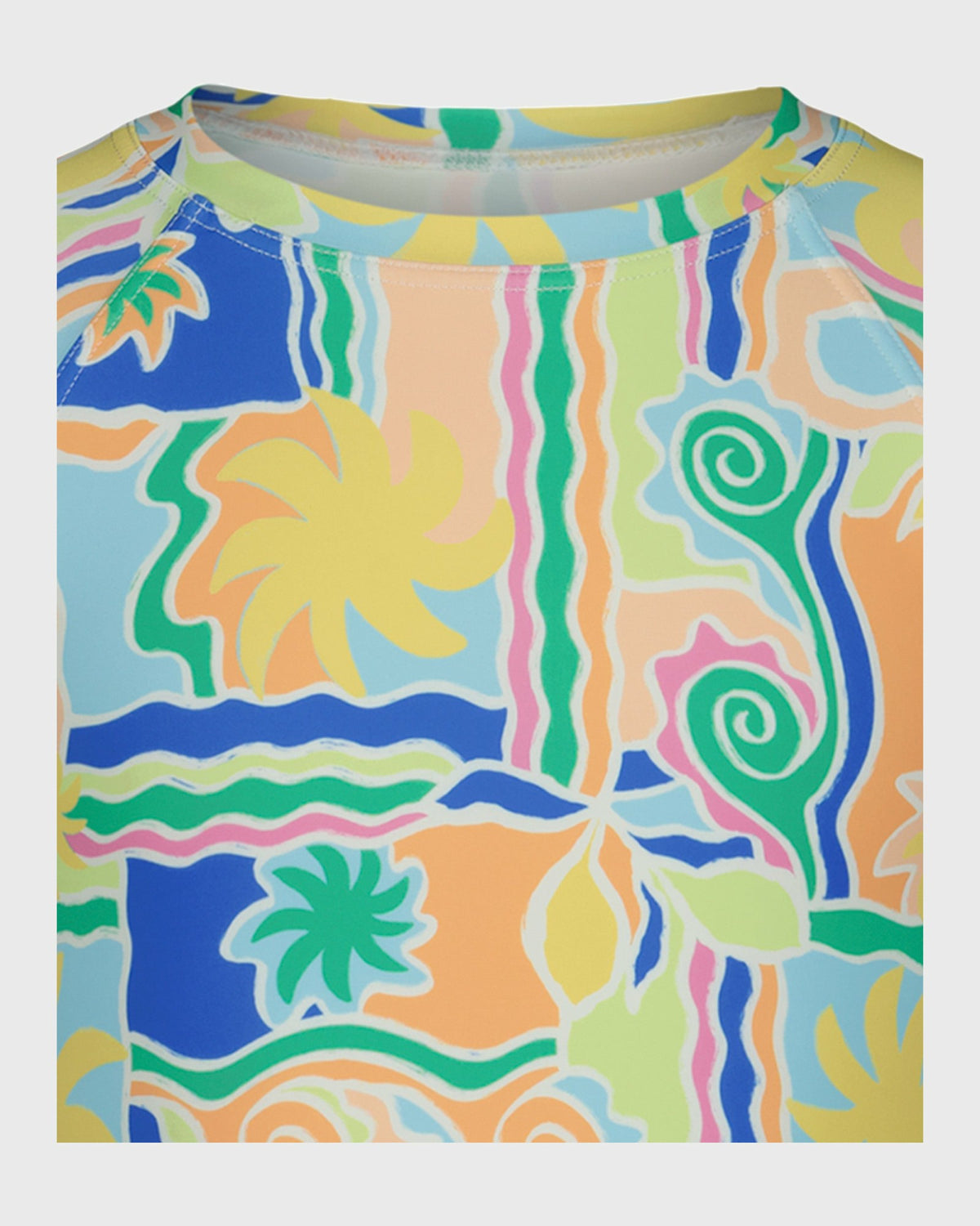 Billabong Women's Girls Sol Playa Crop Rashguard Swimsuit Set