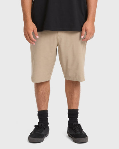 Billabong Men's Crossfire Submersible 21\" Amphibian Hybrid Shorts - Khaki