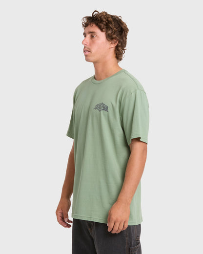 Billabong Men's Reverse Premium Short Sleeve Cotton T-Shirt - Hedge Green