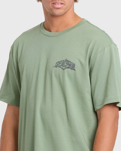 Billabong Men's Reverse Premium Short Sleeve Cotton T-Shirt - Hedge Green