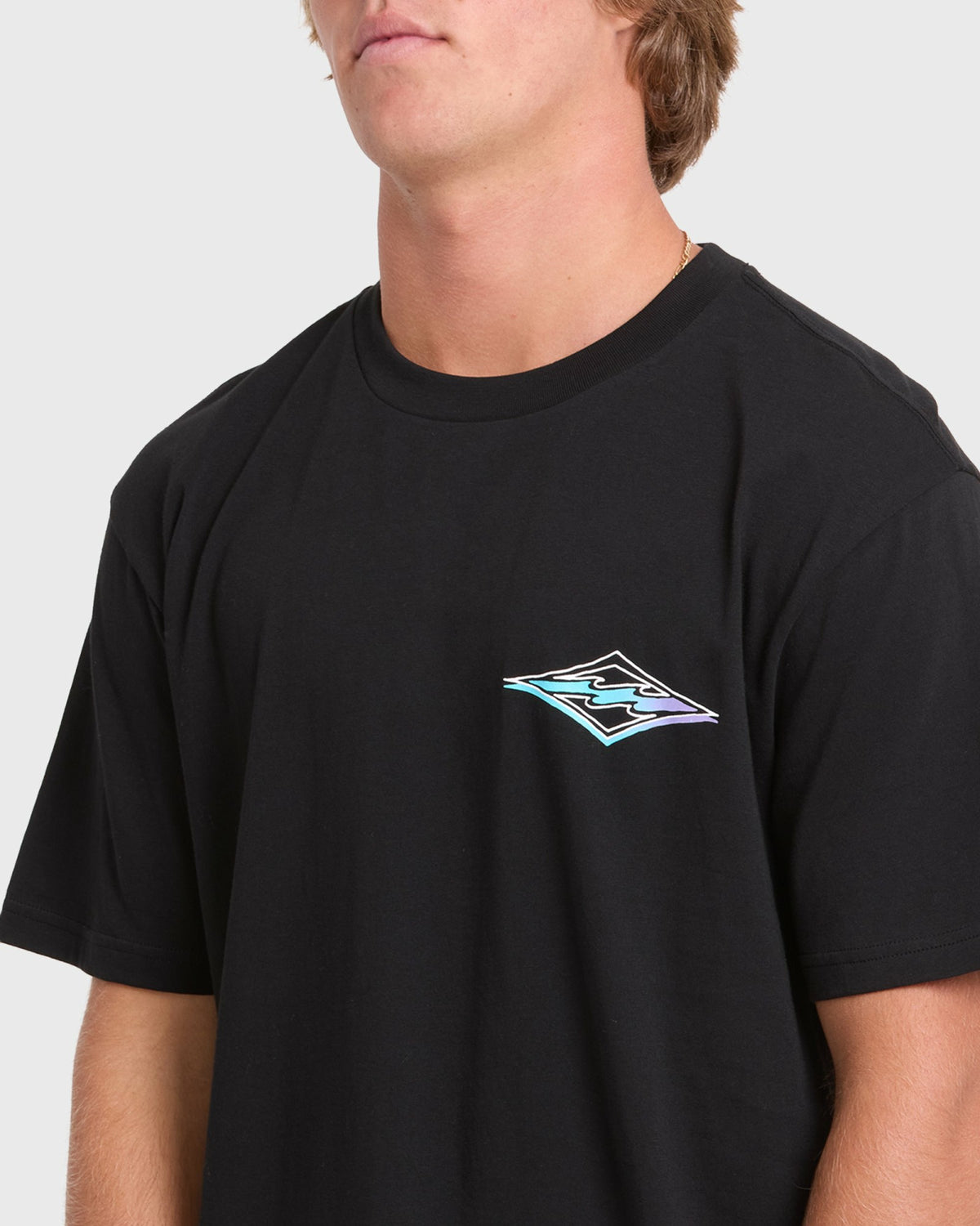Billabong Men's Crayon Wave Premium Short Sleeve Knit T-Shirt - Black