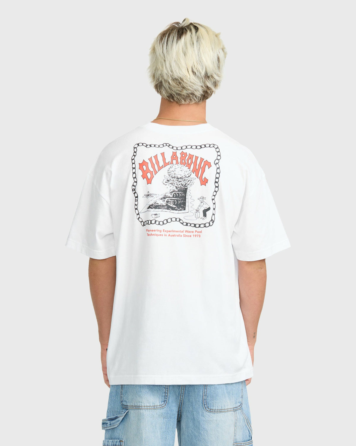 Billabong Men's Wave Pool OG Short Sleeve Knit T-Shirt - White
