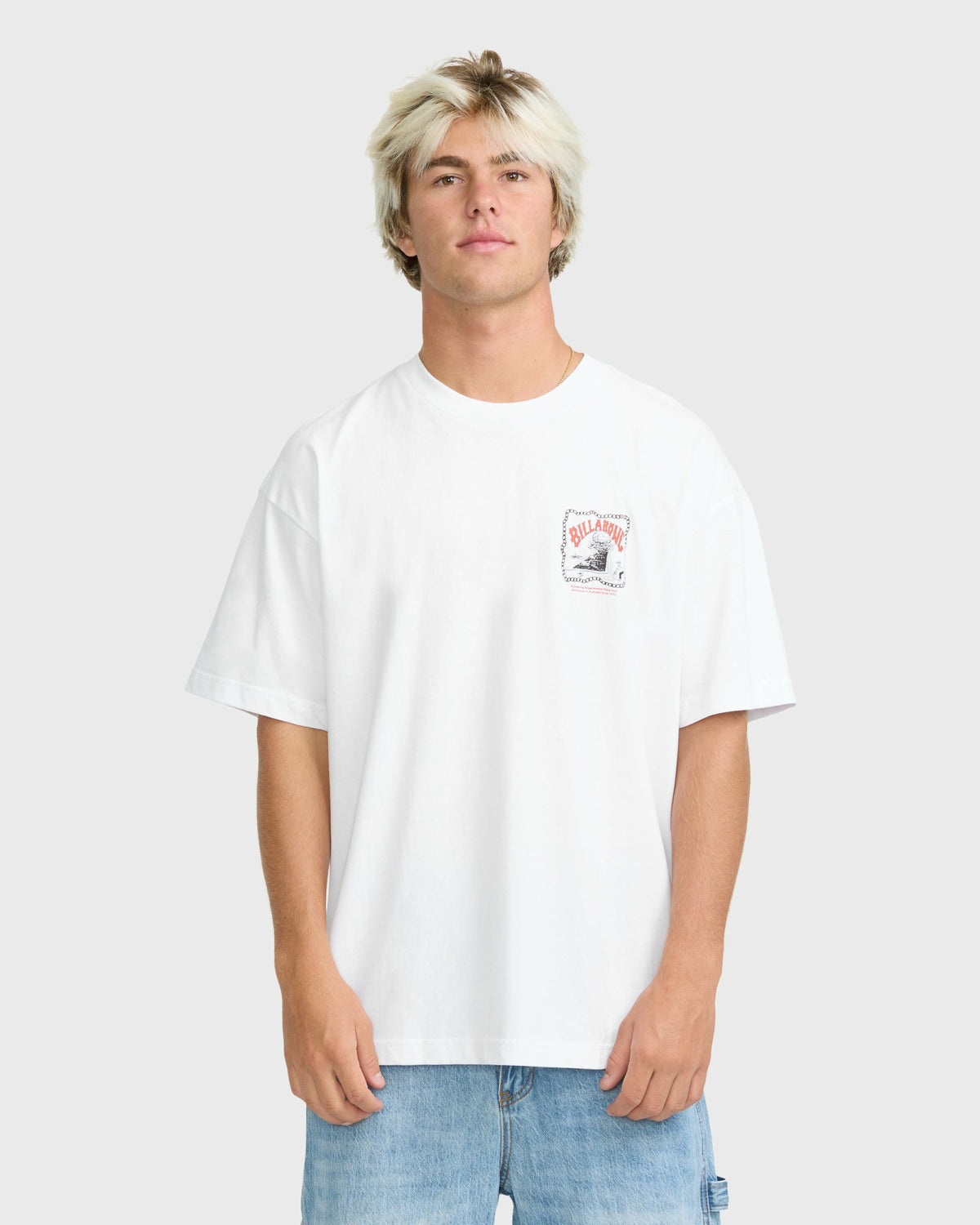 Billabong Men's Wave Pool OG Short Sleeve Knit T-Shirt - White