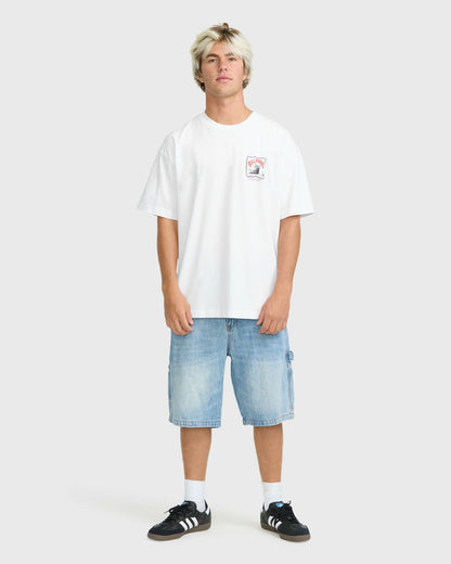 Billabong Men's Wave Pool OG Short Sleeve Knit T-Shirt - White