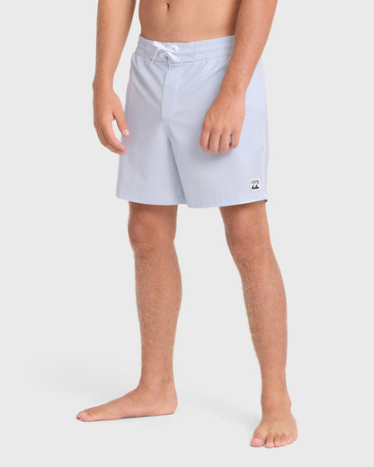 Billabong Men's Flip Garage Layback 16\" Swim Trunks - Blue Smoke