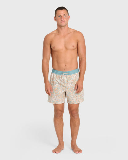 Billabong Men's Good Times Layback 16\" Swim Trunks - Vintage Khaki