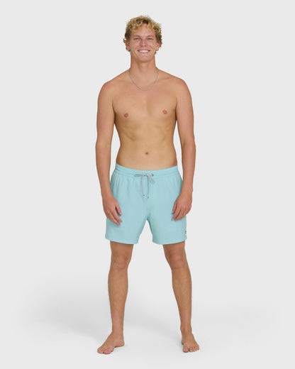 Billabong Men's Lineup Solid Layback 16\" Trunks - Dusty Blue