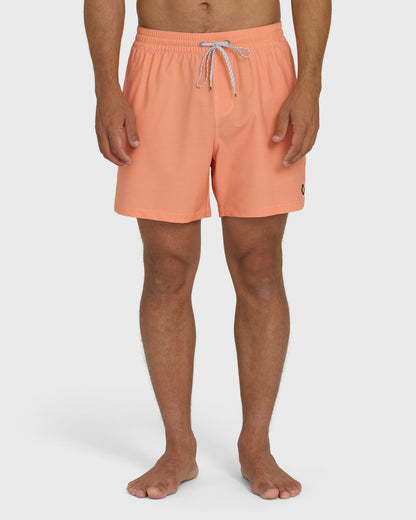 Billabong Men's Every Other Day Wave Washed Layback 16\" Trunks - Cantaloupe