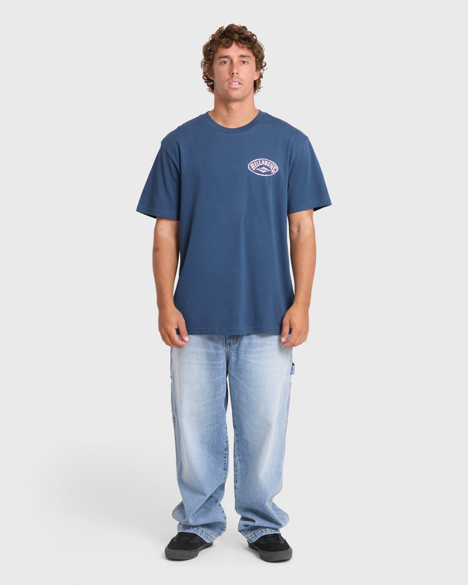 Billabong Men's Reverse Premium Short Sleeve Cotton T-Shirt - Dark Denim